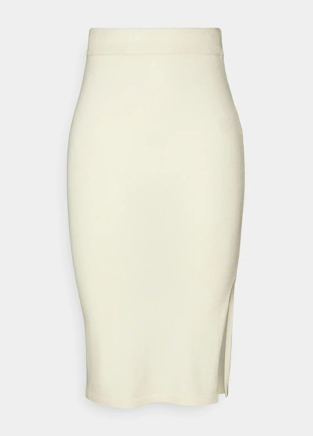 Светло-бежевая кэжуал однотонная юбка Vila карандаш