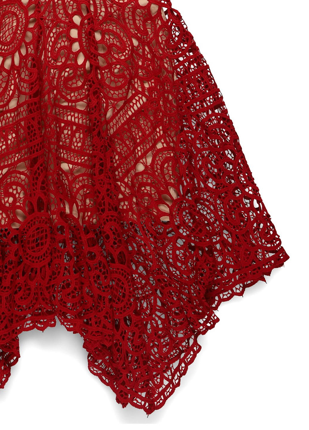 Темно-червона кежуал сукня кльош Love Triangle однотонна