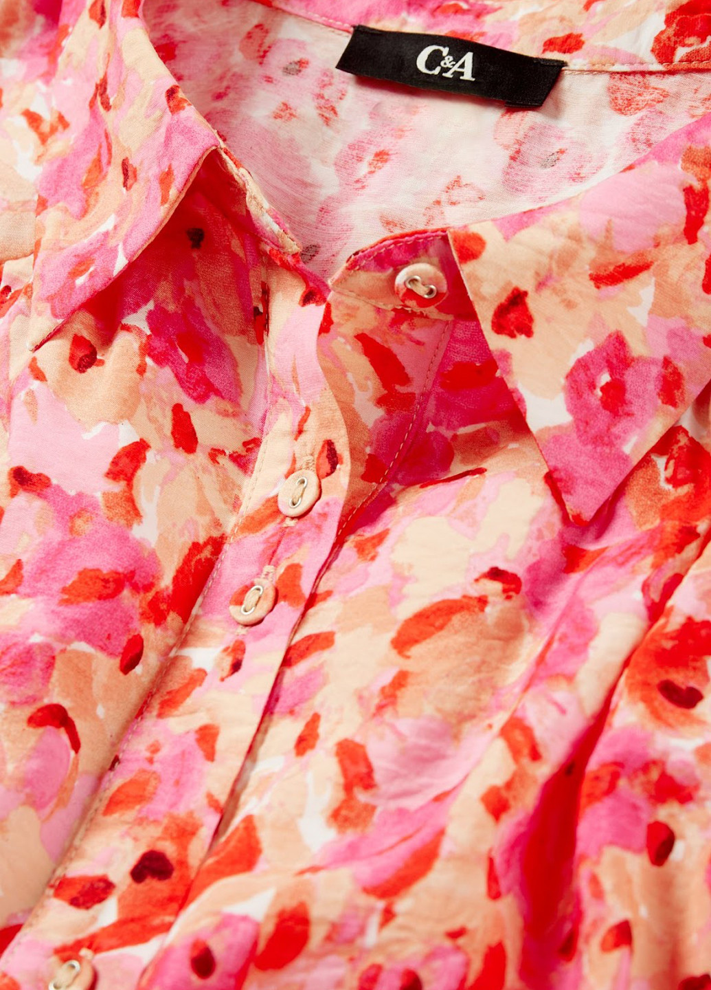 Комбинированное кэжуал платье а-силуэт C&A с цветочным принтом