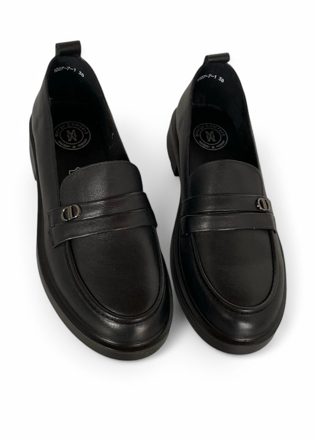 Meego Туфли лоферы черный з натуральная кожа, румыния — демисезон (322090508)