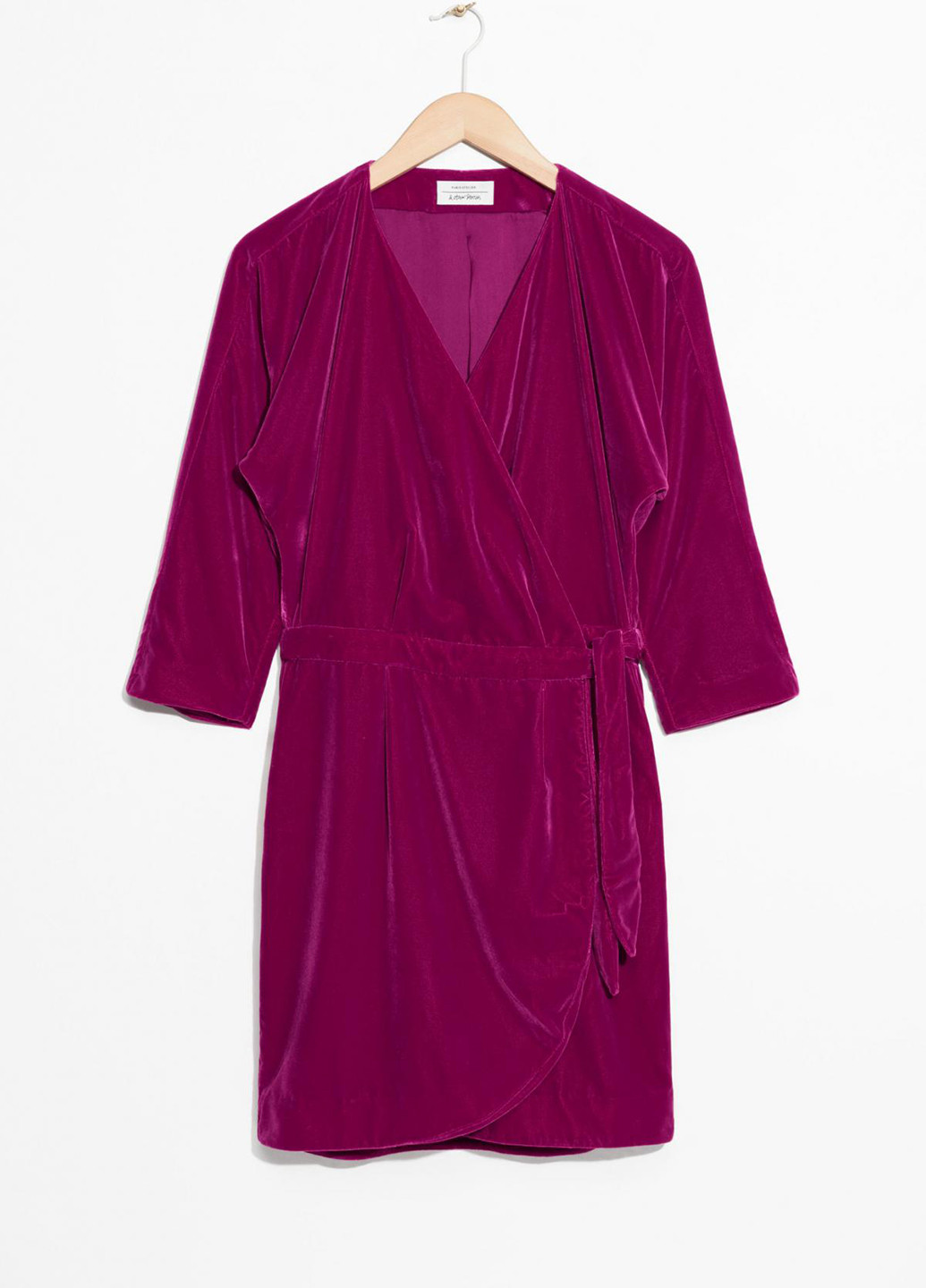 Светло-фиолетовое кэжуал платье на запах & Other Stories однотонное