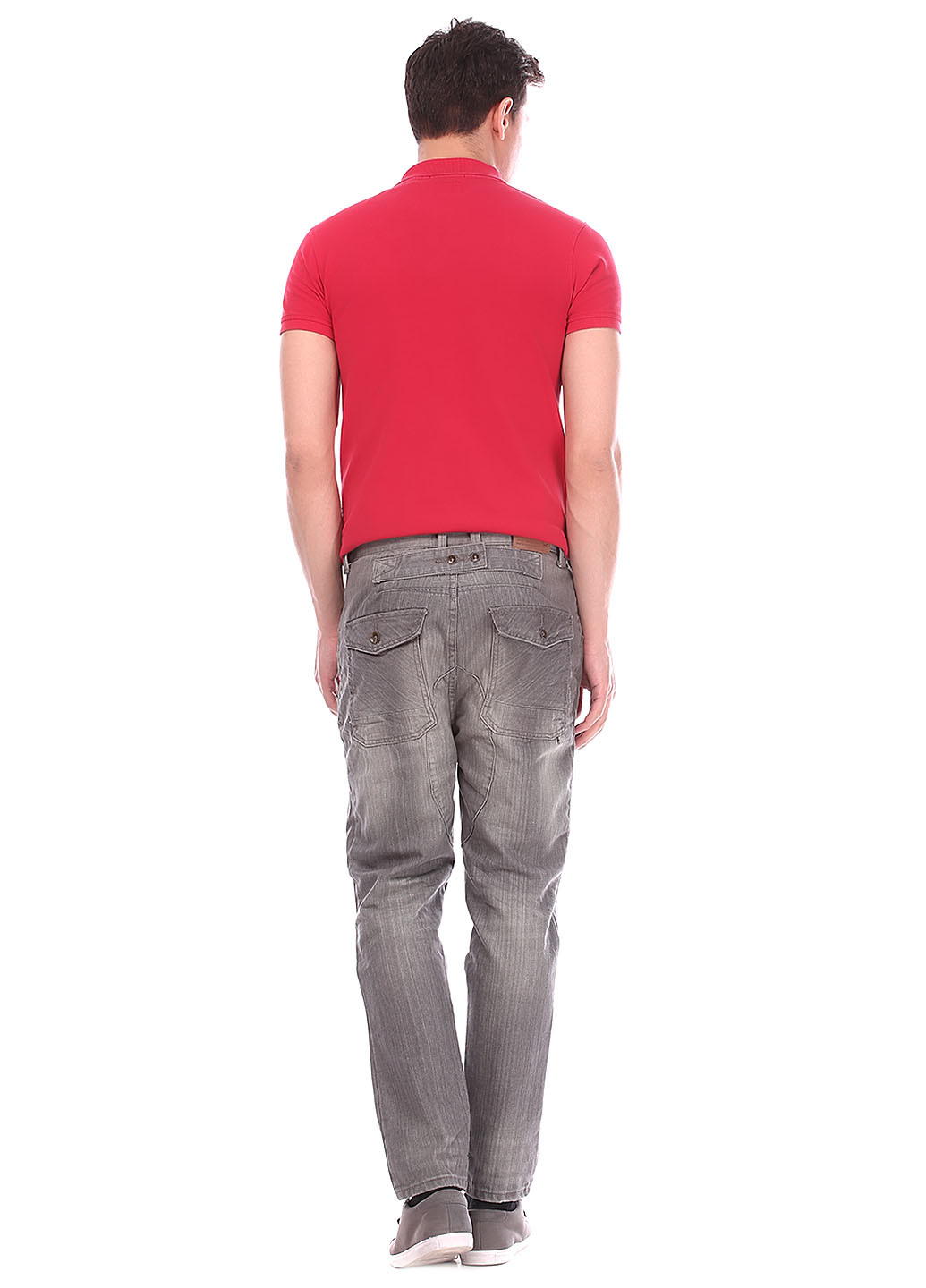 Серые кэжуал демисезонные прямые брюки Aggresive