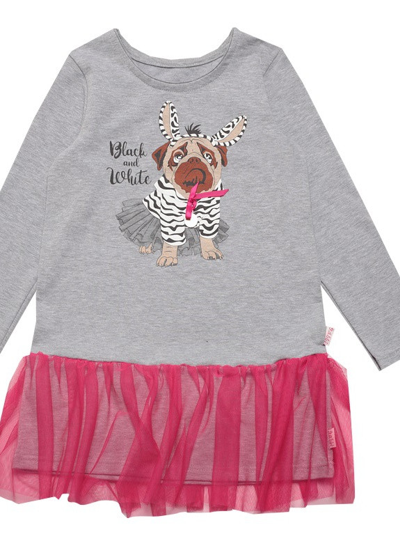 Серое детское платье для девочки Габби (204127459)