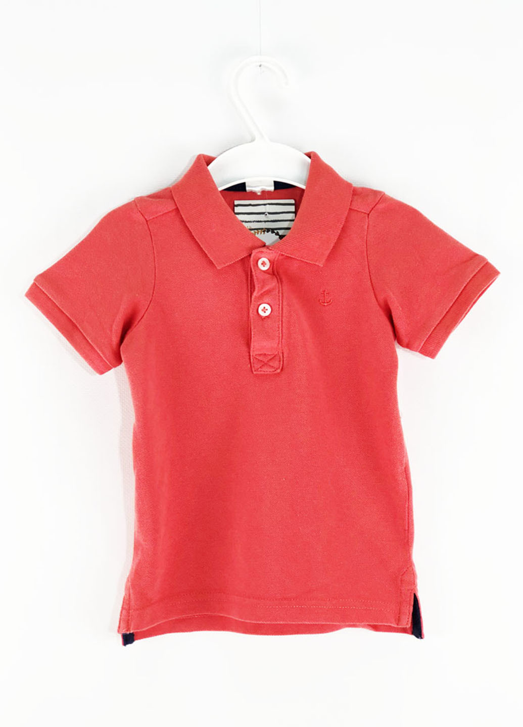 Терракотовая детская футболка-поло для мальчика H&M однотонная