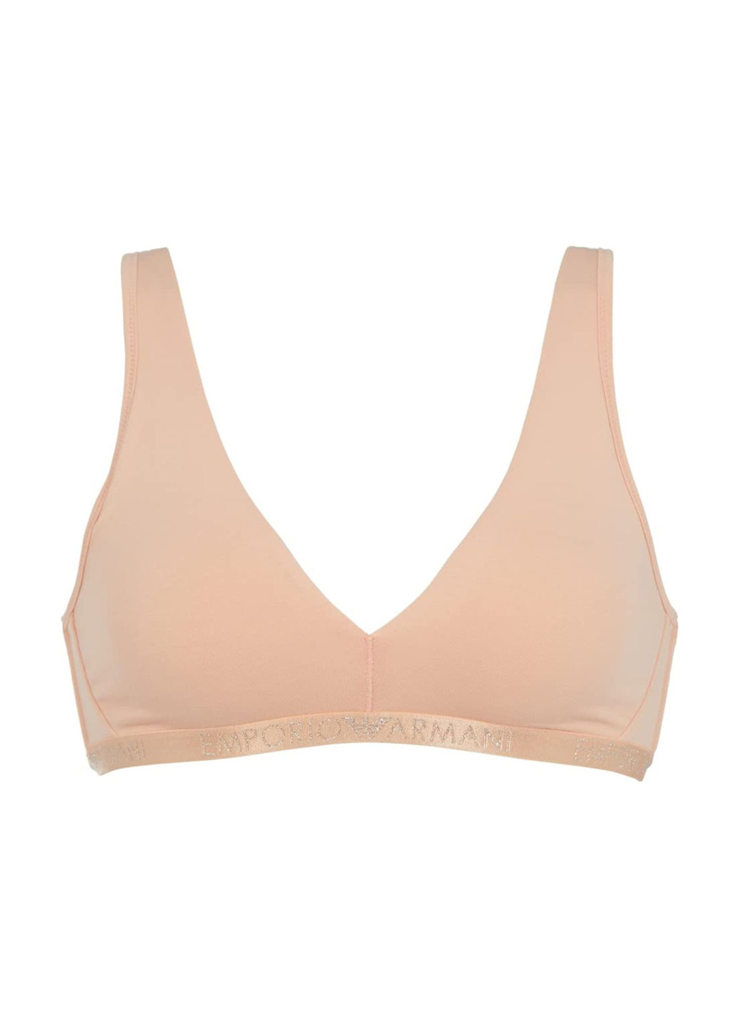Бежевий бралетт бюстгальтер Emporio Armani без кісточок бавовна