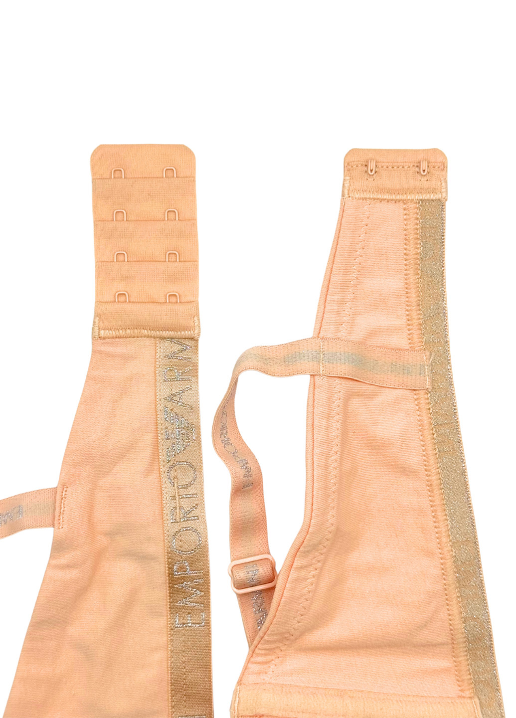 Бежевий бралетт бюстгальтер Emporio Armani без кісточок бавовна