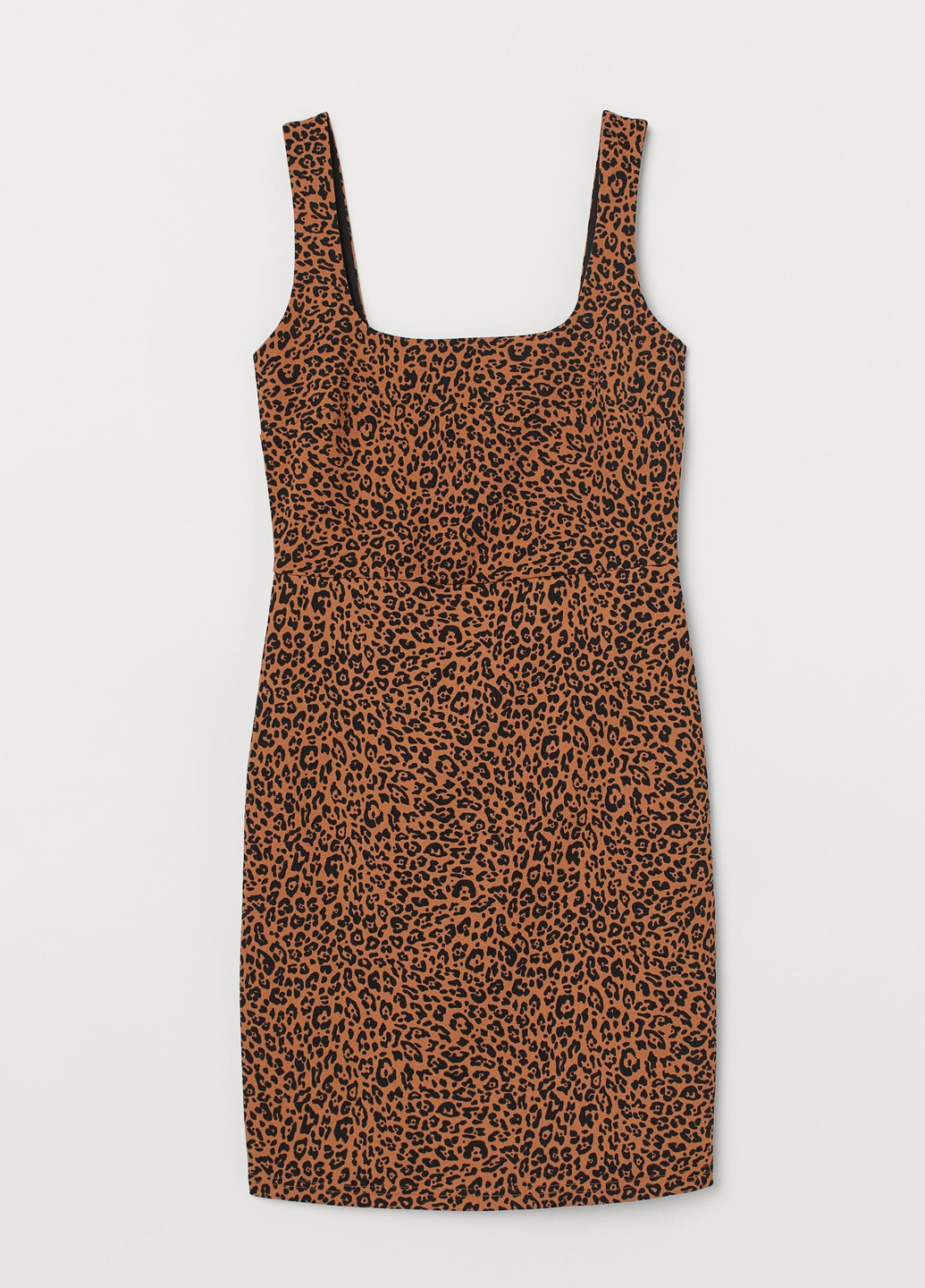 Темно-бежевое кэжуал платье H&M леопардовый