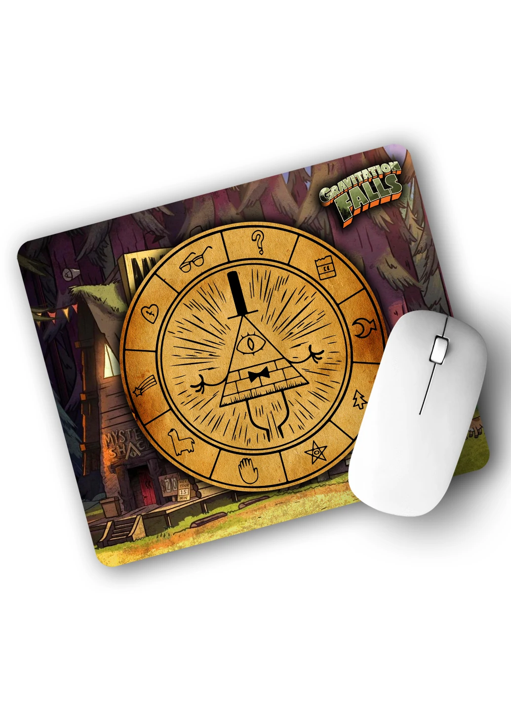 Килимок для мишки Білл Шифр Гравіті Фолз (Bill Cipher Gravity Falls) (25108-2627) 22х18 см MobiPrint (222995193)
