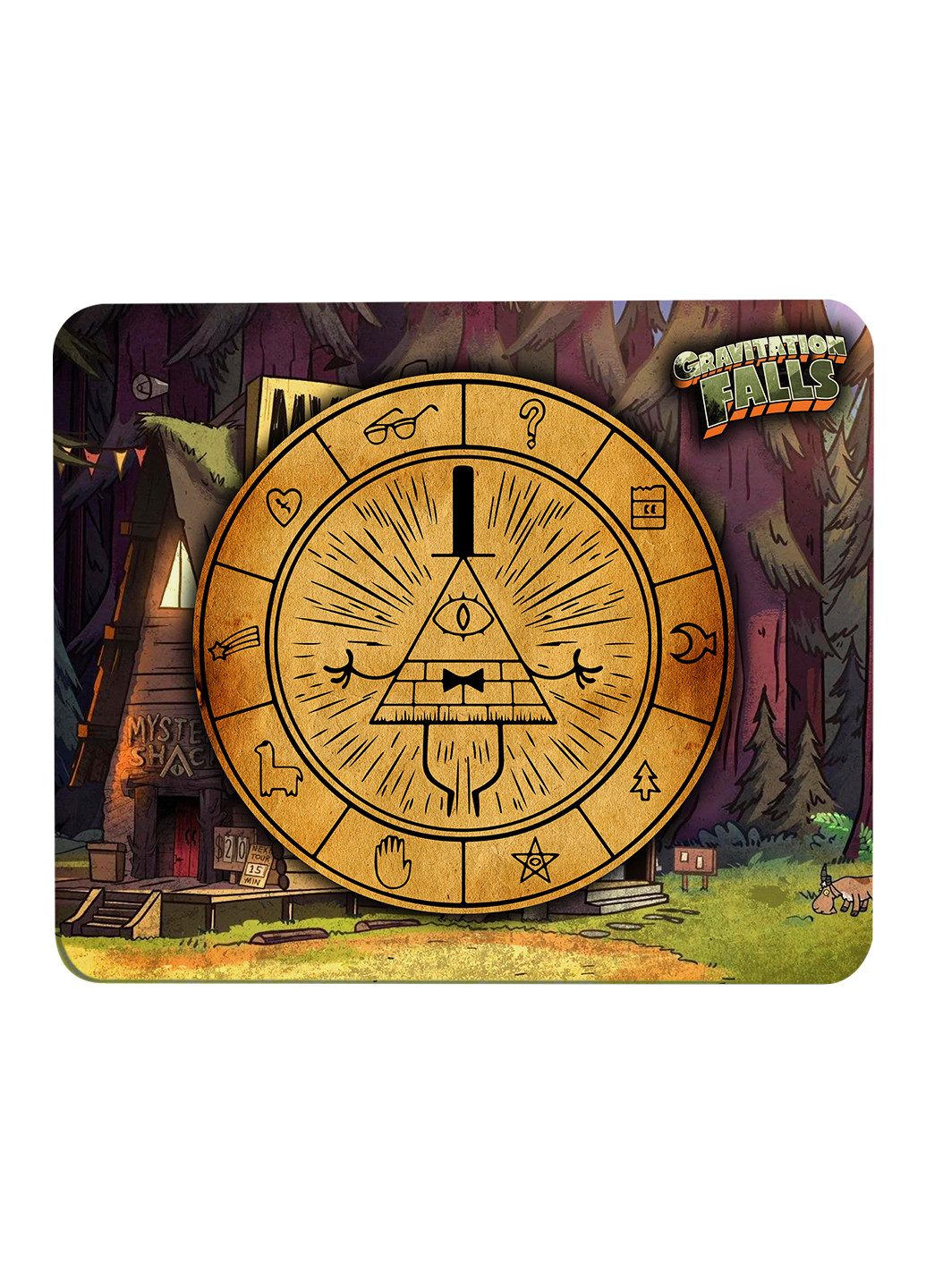 Килимок для мишки Білл Шифр Гравіті Фолз (Bill Cipher Gravity Falls) (25108-2627) 22х18 см MobiPrint (222995193)