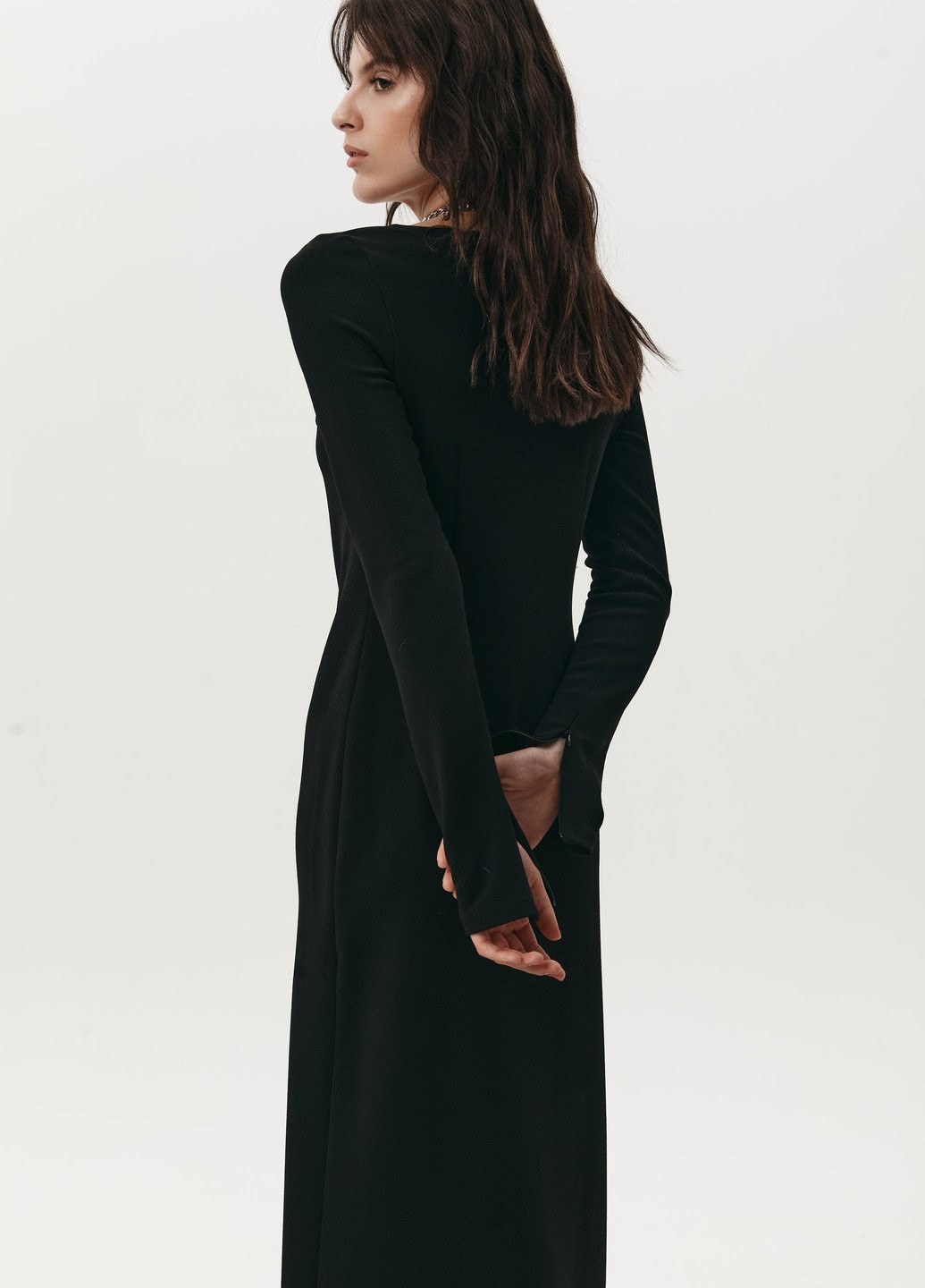 Черное кэжуал платье футляр Gepur однотонное