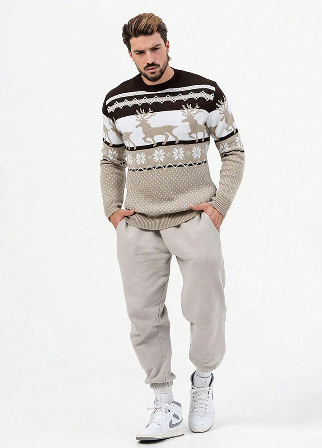 Сіро-бежевий демісезонний джемпер джемпер SHEIN