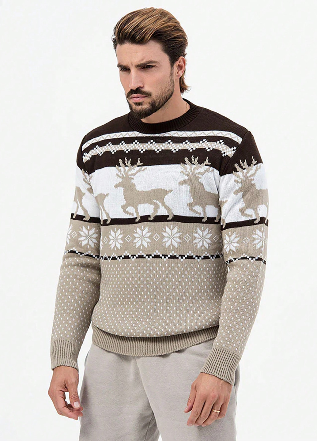 Сіро-бежевий демісезонний джемпер джемпер SHEIN