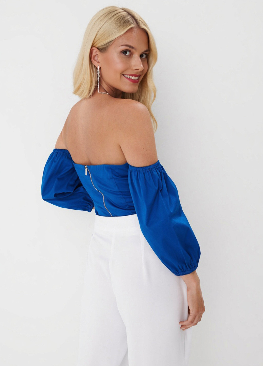 Синяя блуза Mohito