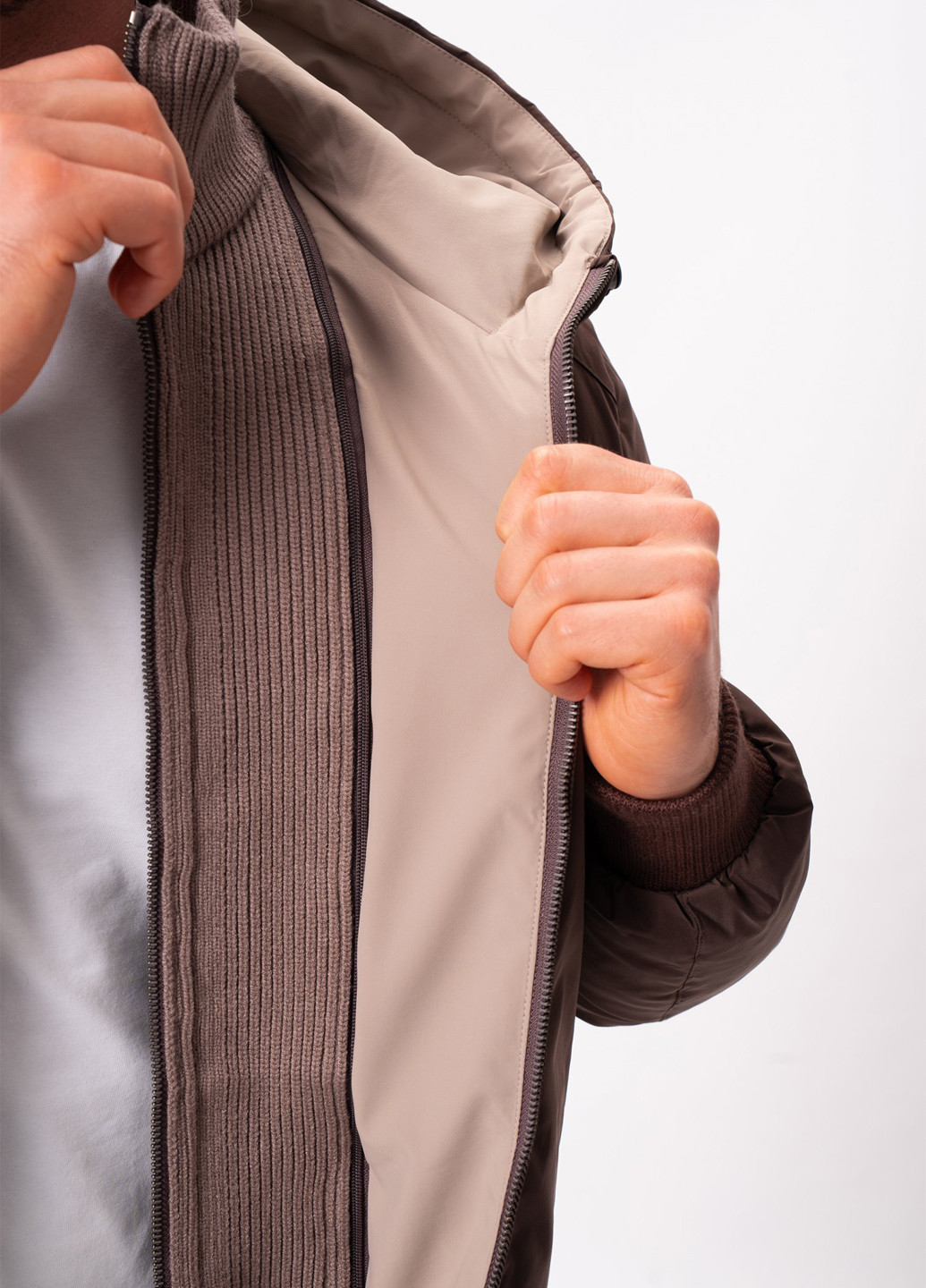 Кофейная зимняя куртка Trend Collection