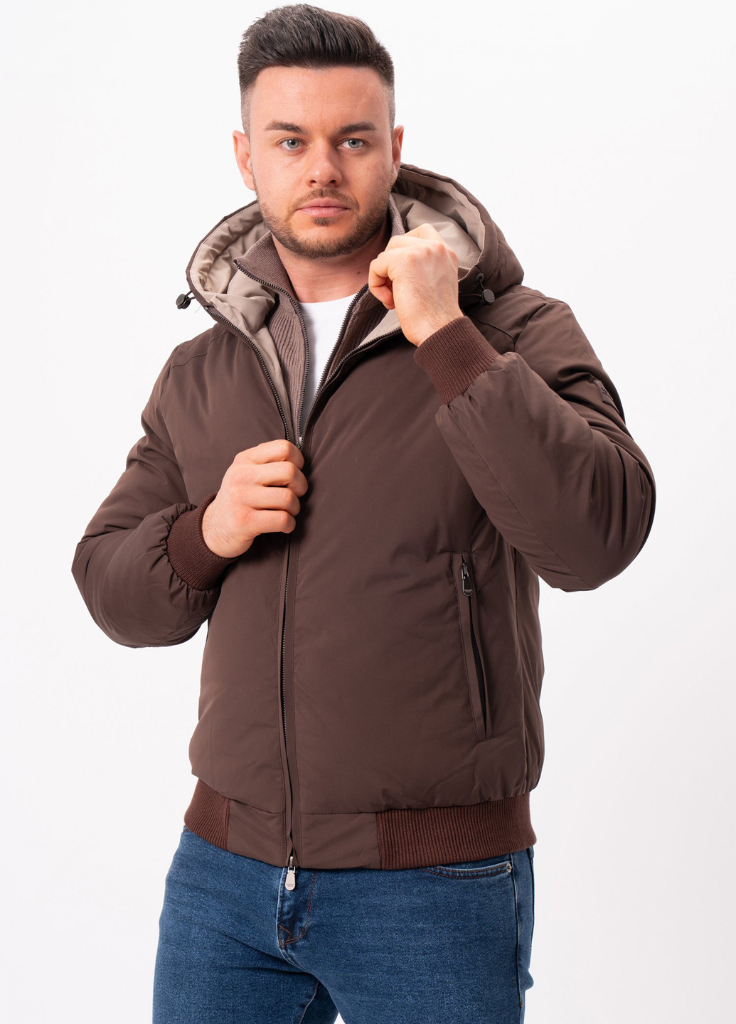 Кофейная зимняя куртка Trend Collection