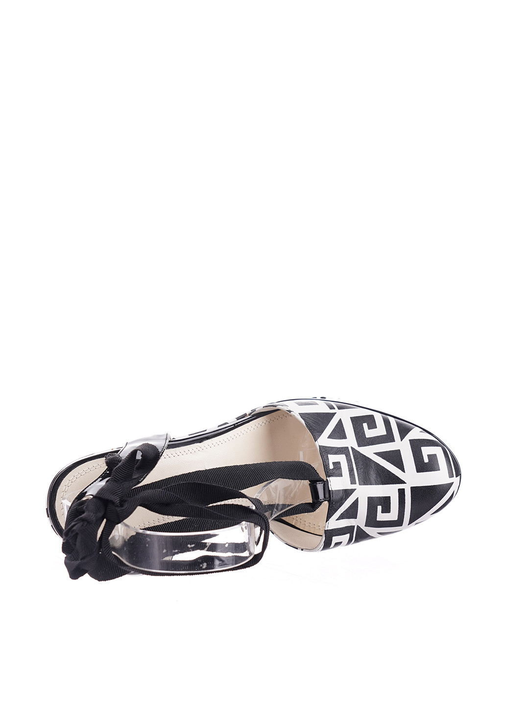 Черно-белые босоножки Ralph Lauren на шнурках