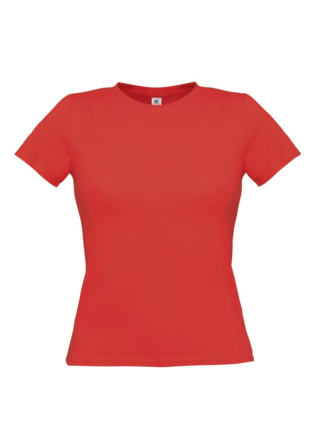 Красная летняя футболка B&C