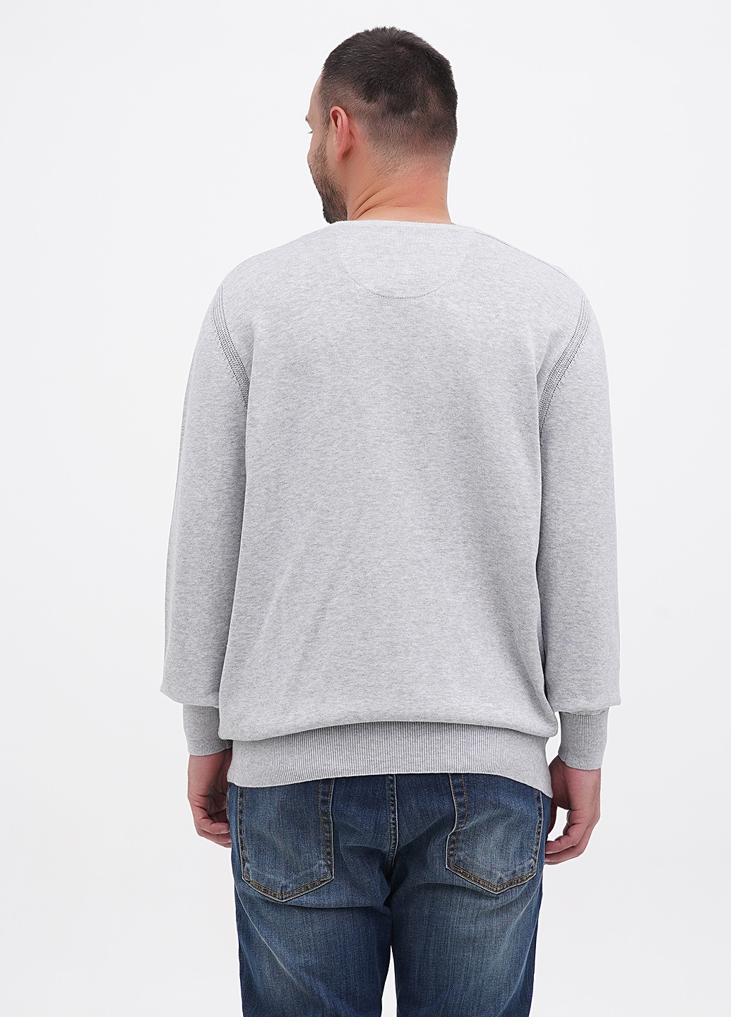 Світло-сірий демісезонний светр пуловер State of Art