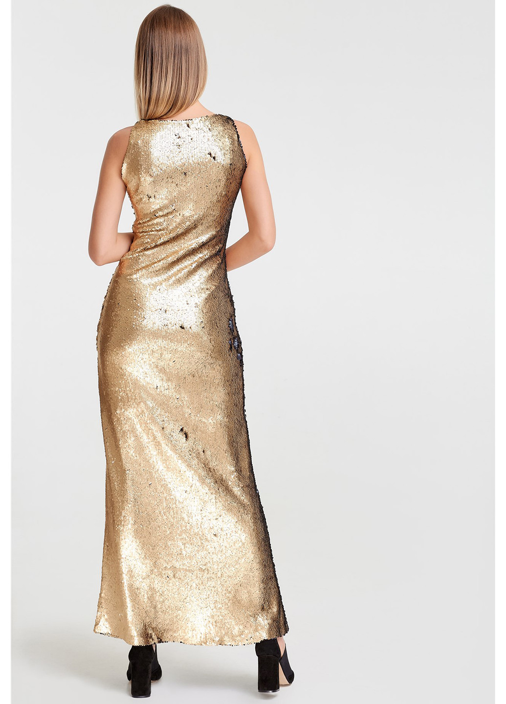Золотой вечернее платье Vovk однотонное