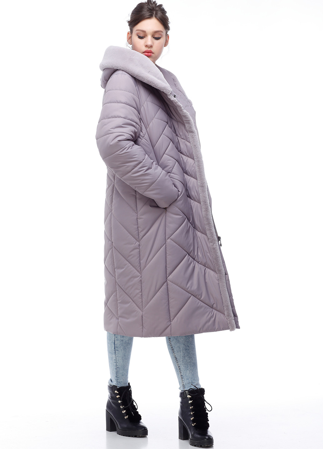 Лавандовая зимняя куртка Origa