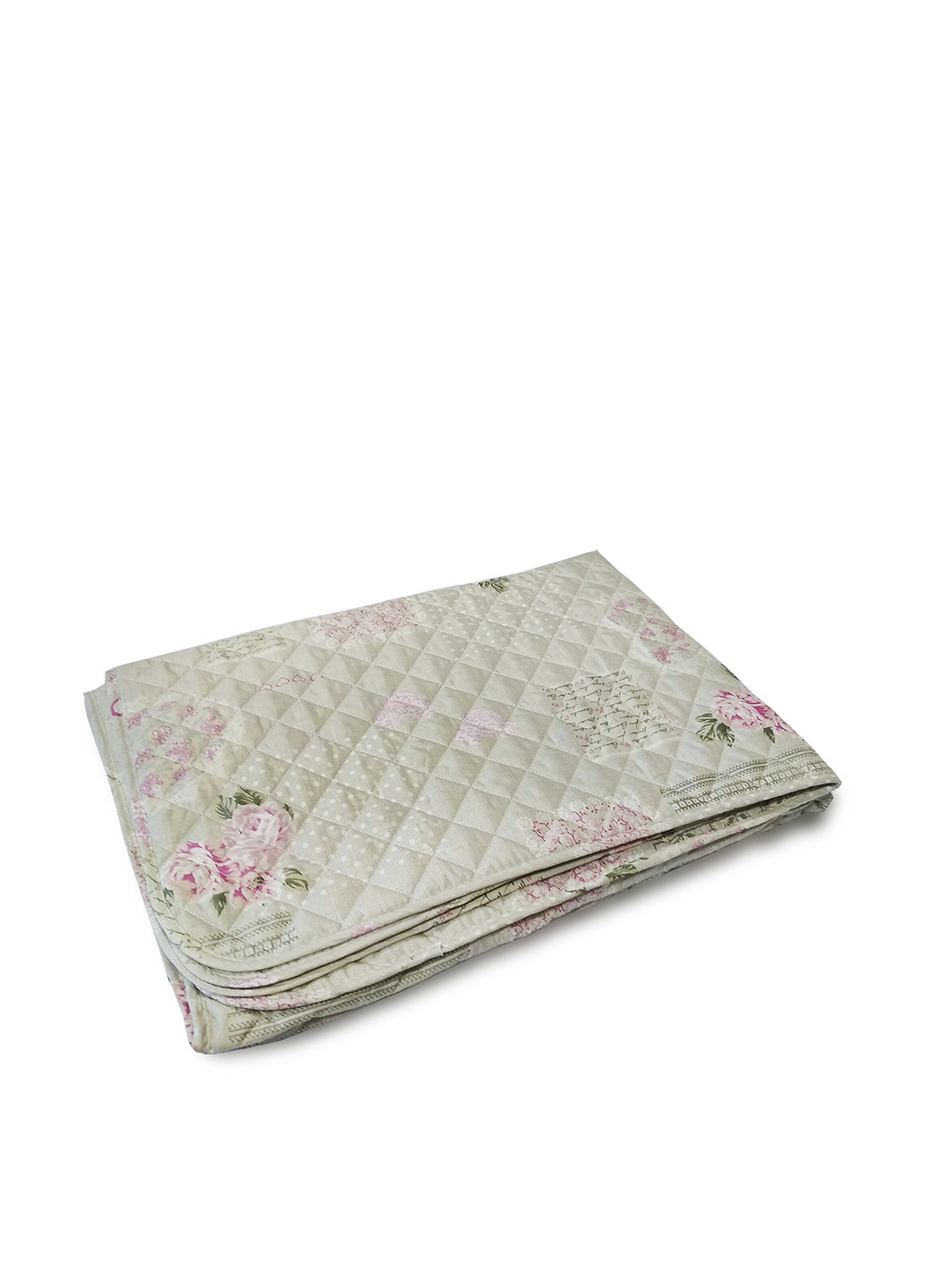 Одеяло-покрывало, 200х220 см Leleka-Textile цветочное кремовое