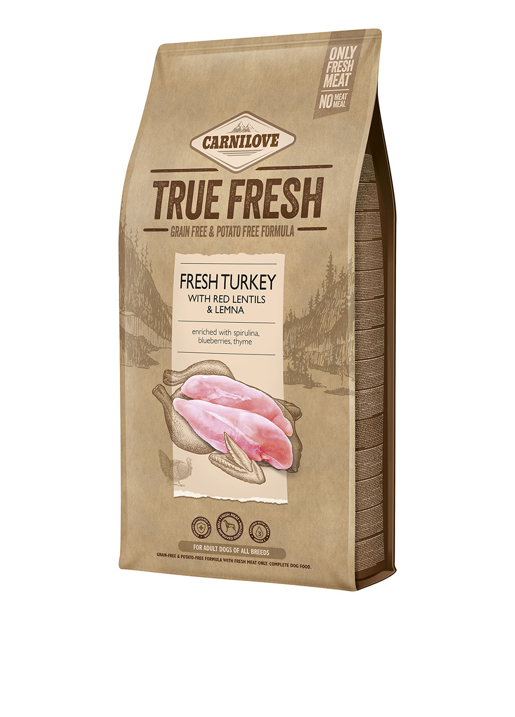 Сухой корм True Fresh с индейкой, 11,4 кг Carnilove (252477294)