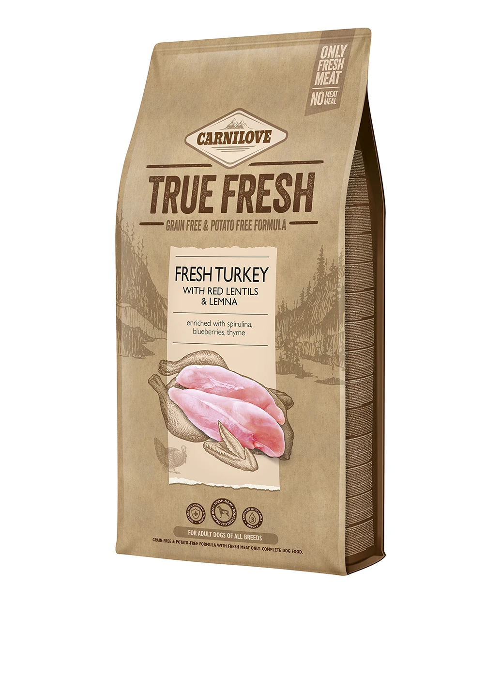 Сухой корм True Fresh с индейкой, 11,4 кг Carnilove (252477294)