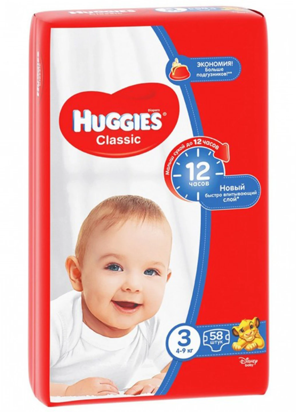 Підгузки Classic 3 58 шт. Huggies (254661154)
