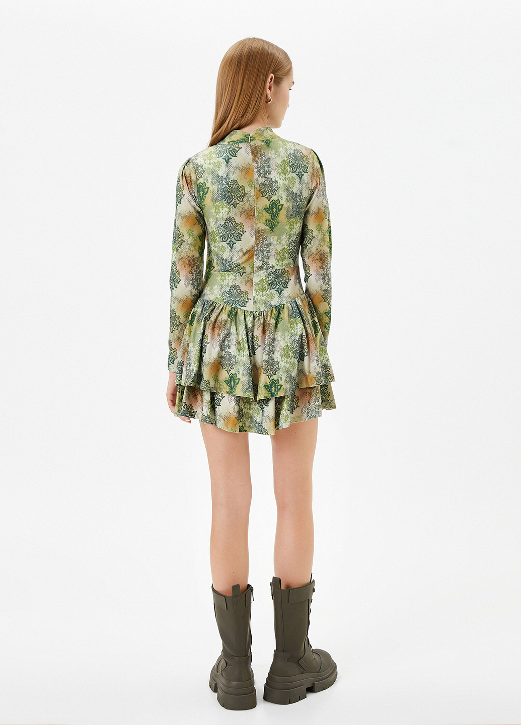 Зеленое кэжуал платье KOTON с рисунком