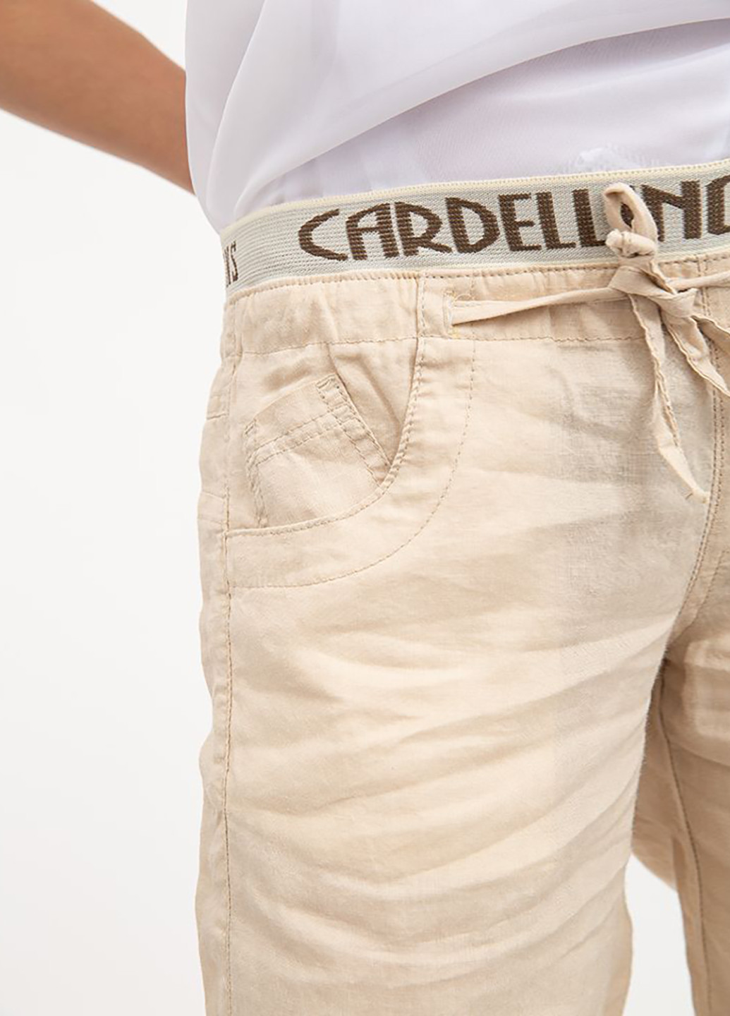 Бежевые кэжуал летние прямые брюки Cardellino
