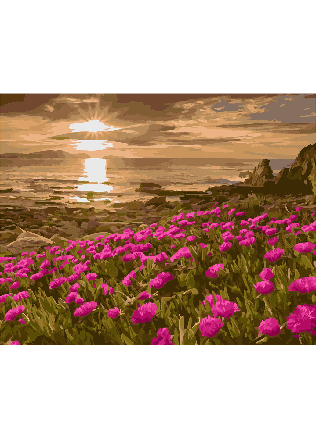 Картина по номерам "Гарний захід сонця" 40х50 см ArtStory (252128043)