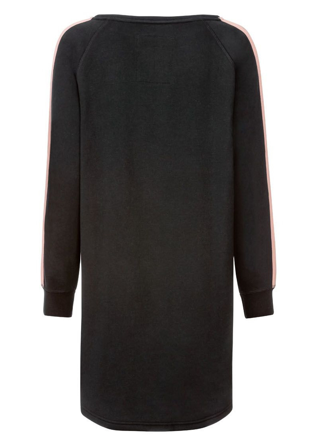 Черное домашнее платье платье-свитшот Esmara с надписью