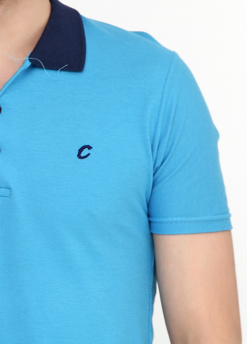 Голубой футболка-поло для мужчин Chiarotex с логотипом