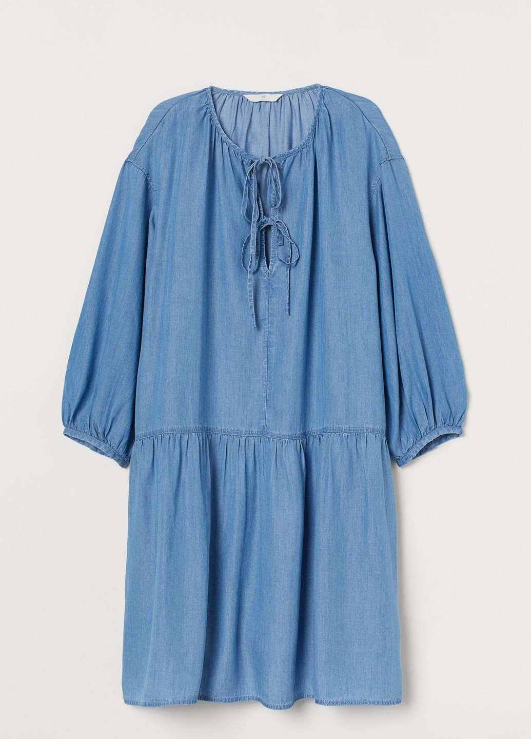 Блакитна джинсова сукня джинсова оверсайз H&M однотонна
