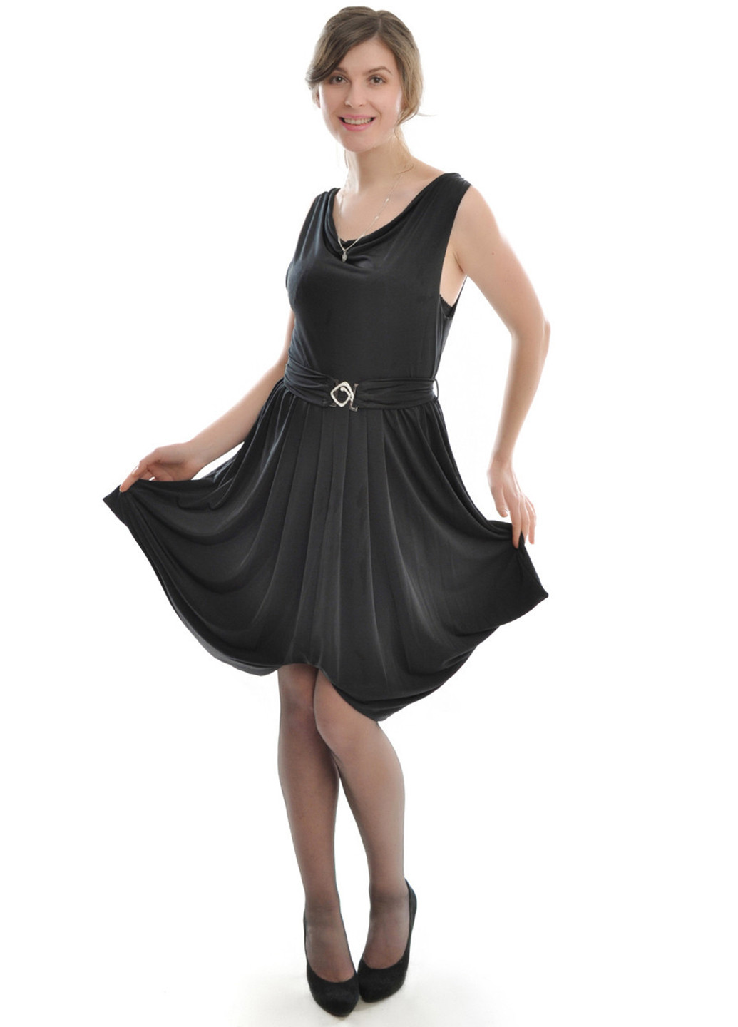 Черное кэжуал платье Phard однотонное