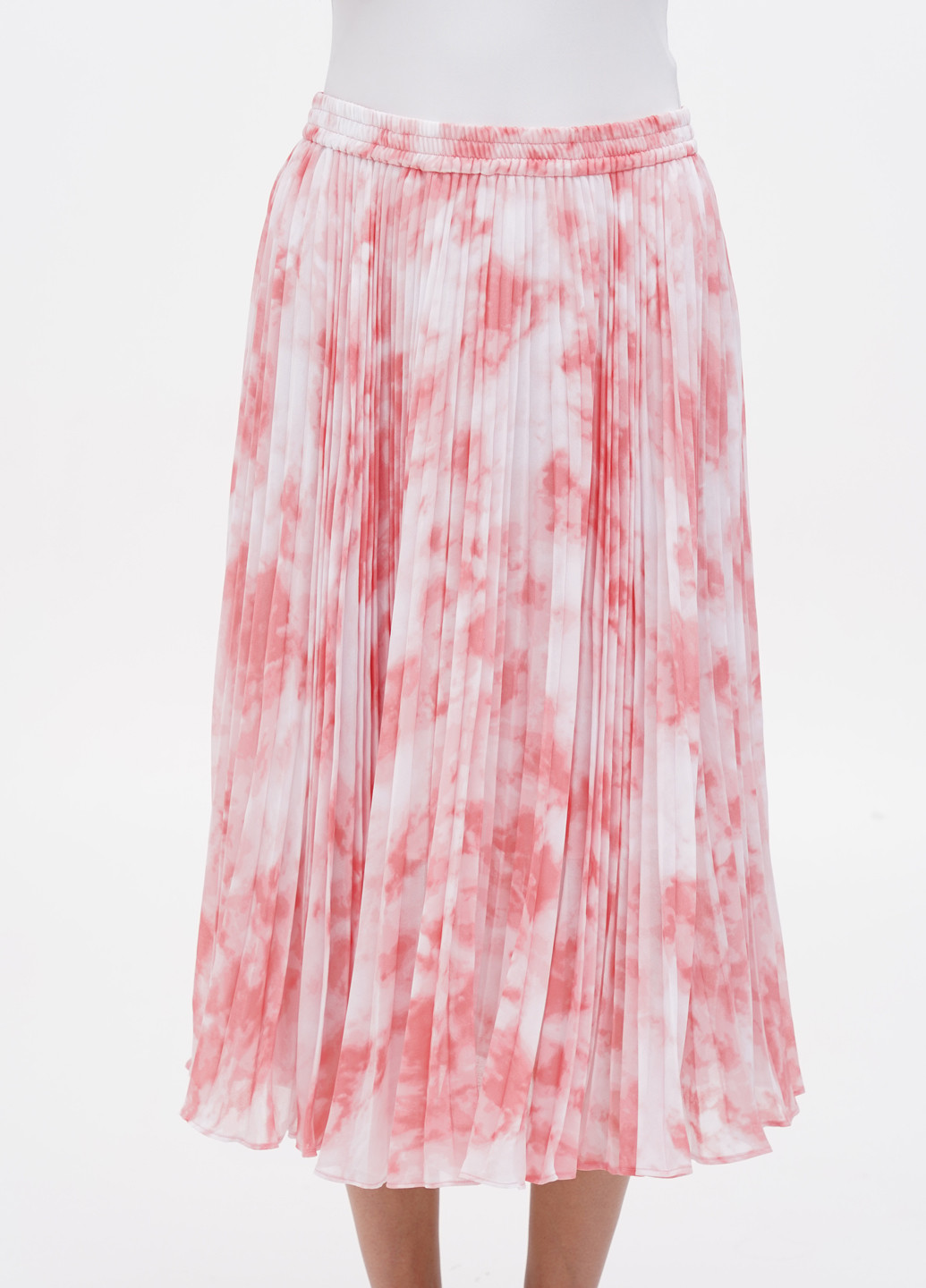 Розовая кэжуал с абстрактным узором юбка Michael Kors плиссе