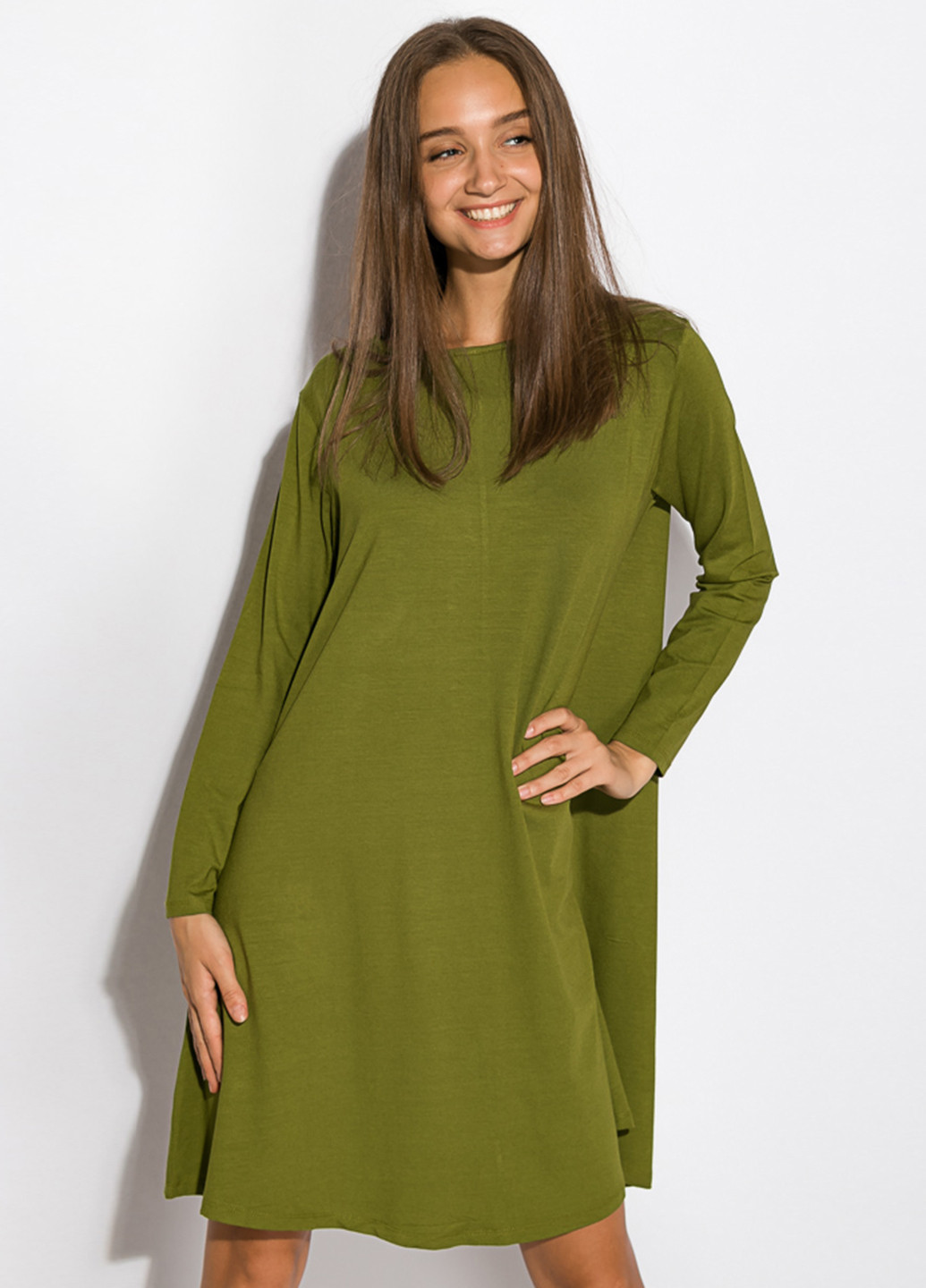 Фісташкова кежуал сукня а-силует Time of Style однотонна