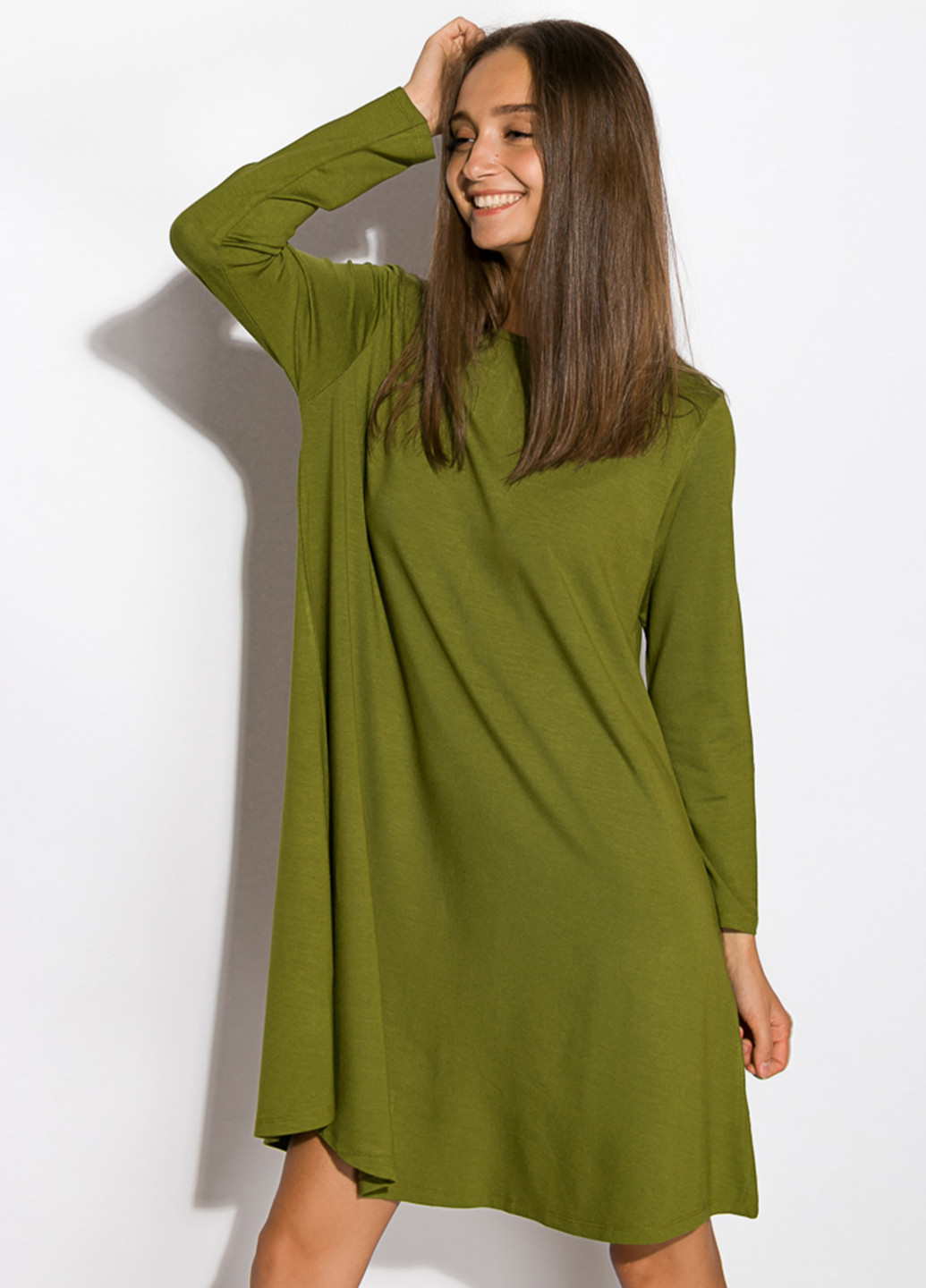 Фісташкова кежуал сукня а-силует Time of Style однотонна