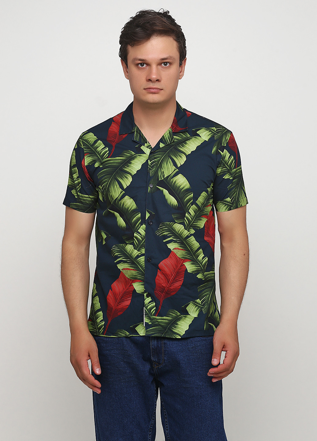 Темно-синяя кэжуал рубашка с рисунком Minimum