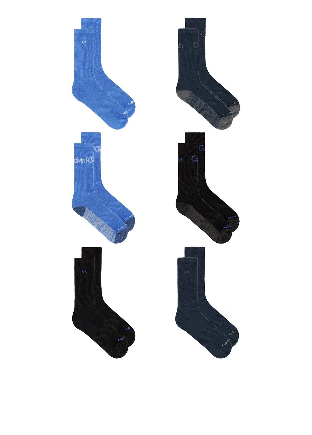 Комбіновані шкарпетки (6 пар) Calvin Klein логотипи (365599456)