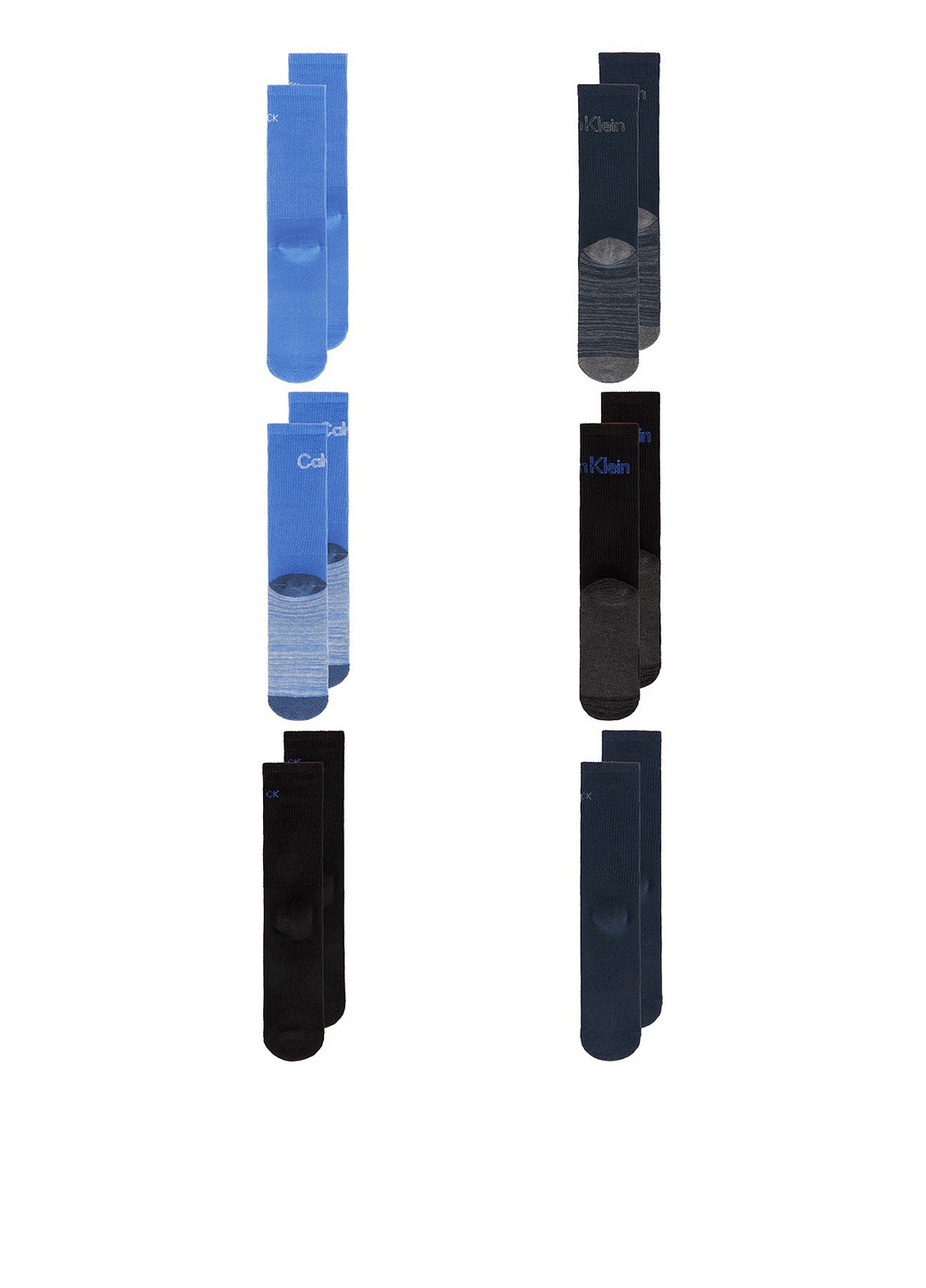 Комбіновані шкарпетки (6 пар) Calvin Klein логотипи (365599456)