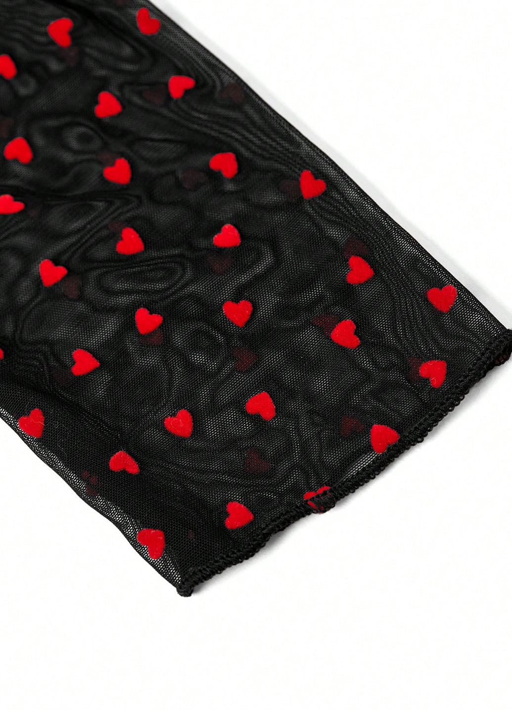 Черное кэжуал платье а-силуэт SHEIN сердечки