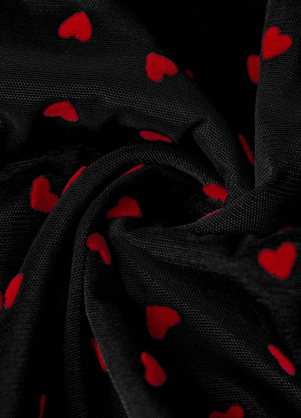 Черное кэжуал платье а-силуэт SHEIN сердечки