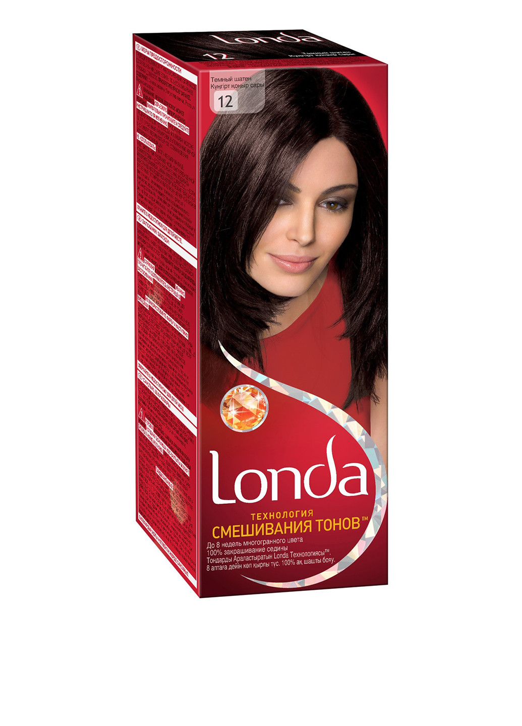 Крем-краска для волос №12 (темный шатен), 50 мл Londa (113784879)