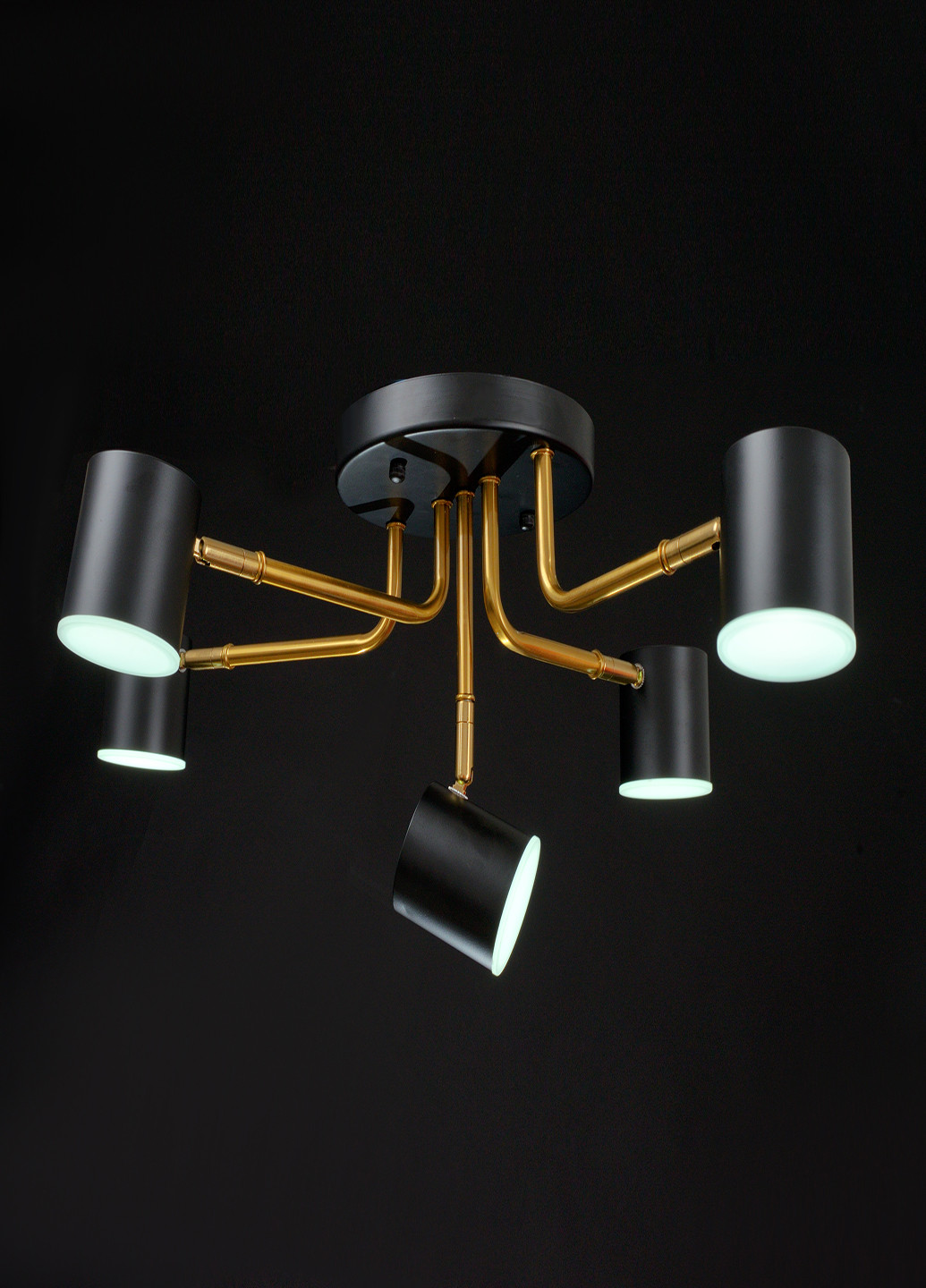 Світлодіодна люстра BR-01 638C/5 LED 30W BK/G Brille (251891745)