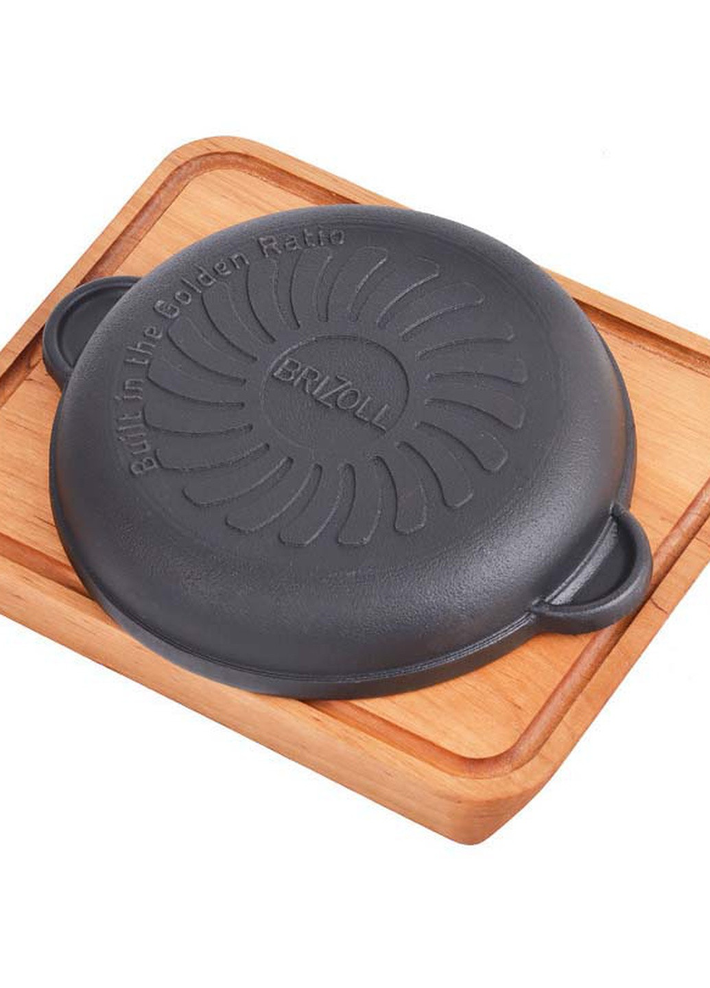 Чавунна сковорода на дошці 18 см Н-1825-Д Brizoll (233117058)