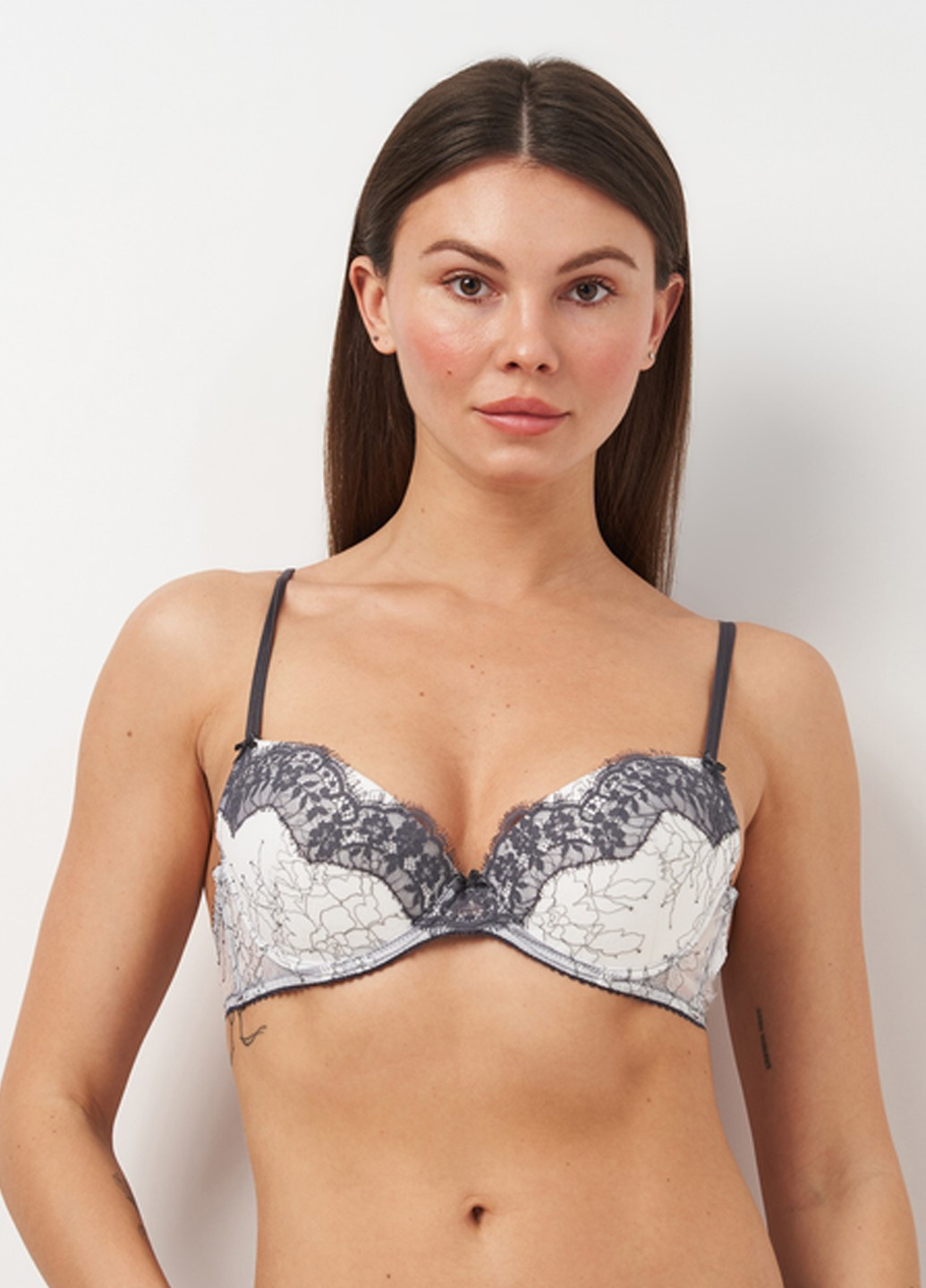 Білий балконет бюстгальтер Parah з кісточками поліамід