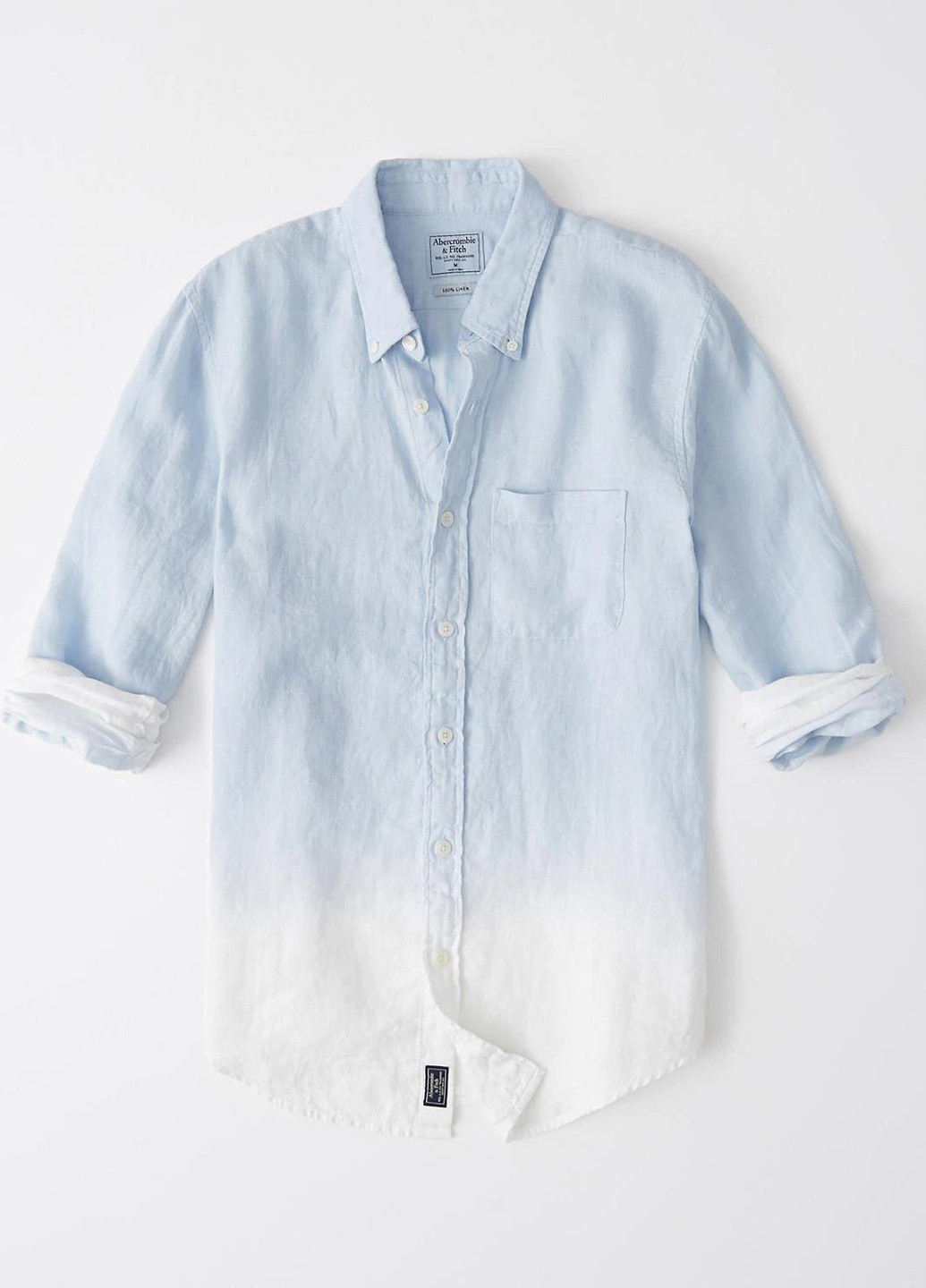 Голубой кэжуал рубашка с градиентным узором Abercrombie & Fitch