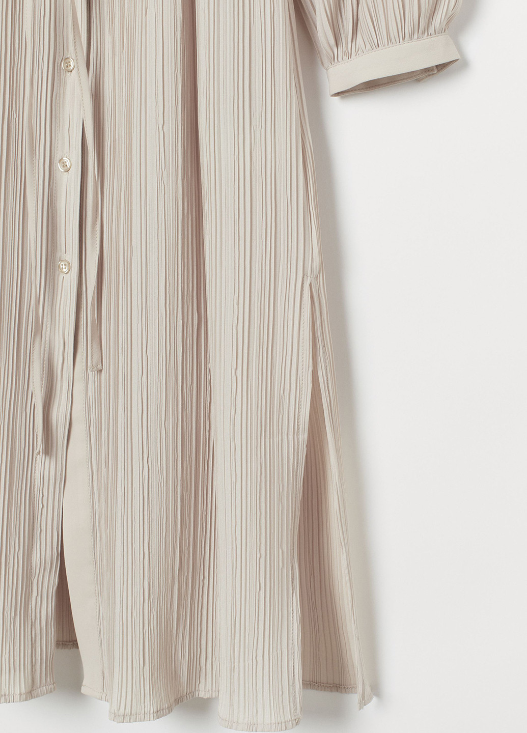 Светло-бежевое кэжуал платье а-силуэт H&M однотонное