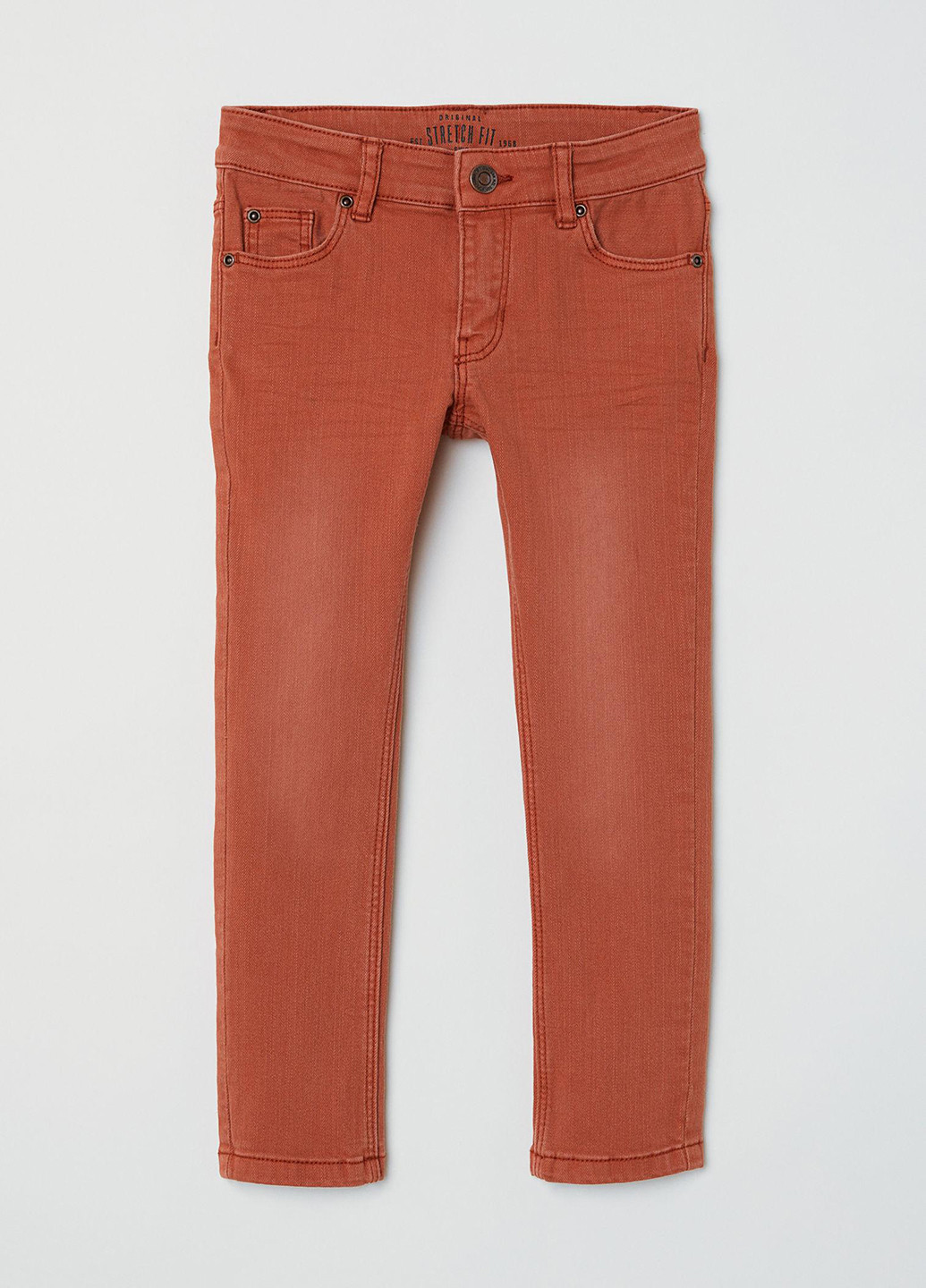 Кирпичные демисезонные прямые джинсы H&M